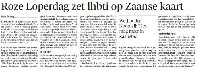 Bron: Artikel Noord-Hollands Dagblad 18-10-2019